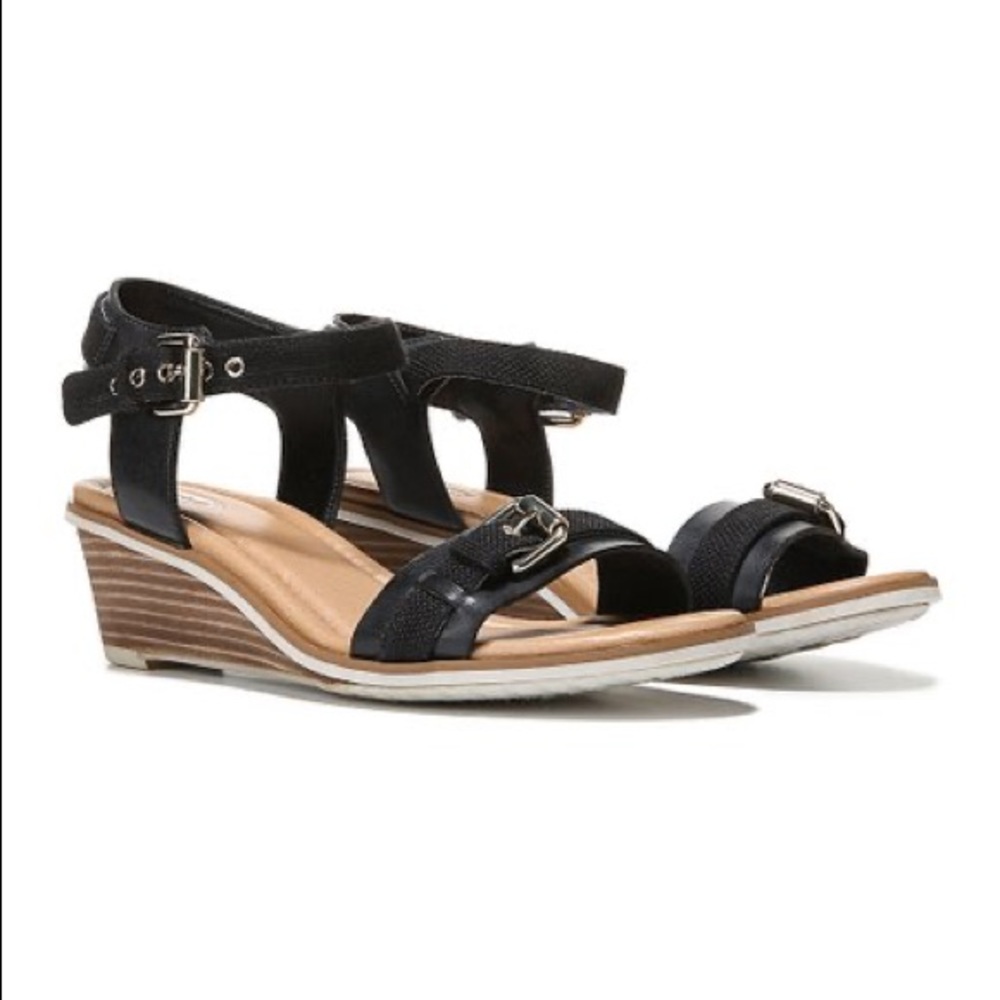 Dr scholls black Glendale wedge sandals
